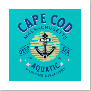 Cape Cod, Massachusetts Deep Sea Aquatic Maritime Discovery 1602 Posters and Art